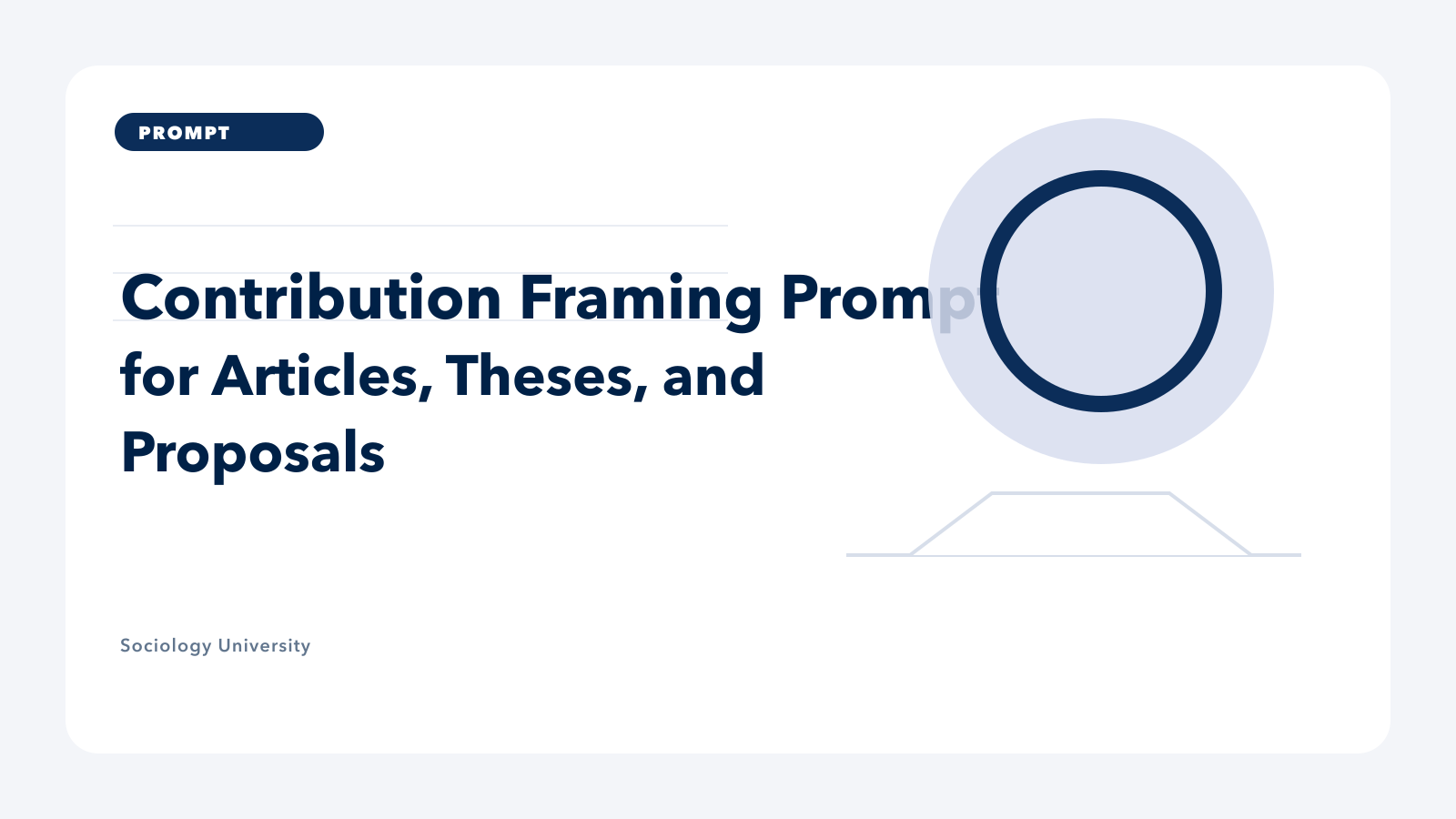 PROMPT: Contribution Framing Prompt for Articles, Theses, and Proposals