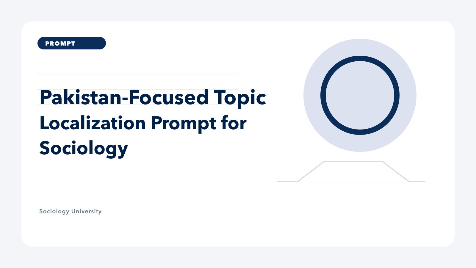 PROMPT: Pakistan-Focused Topic Localization Prompt for Sociology